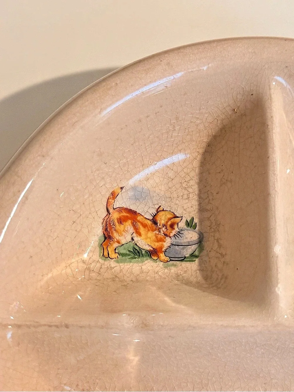 Vintage Divided Ceramic Serving Dish Cottagecore Farm